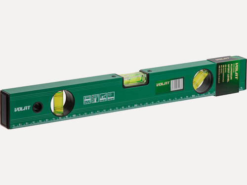 Изображение товара Уровень строительный пузырьковый 1200 мм 3 ампулы волат зеленый (21045-120)