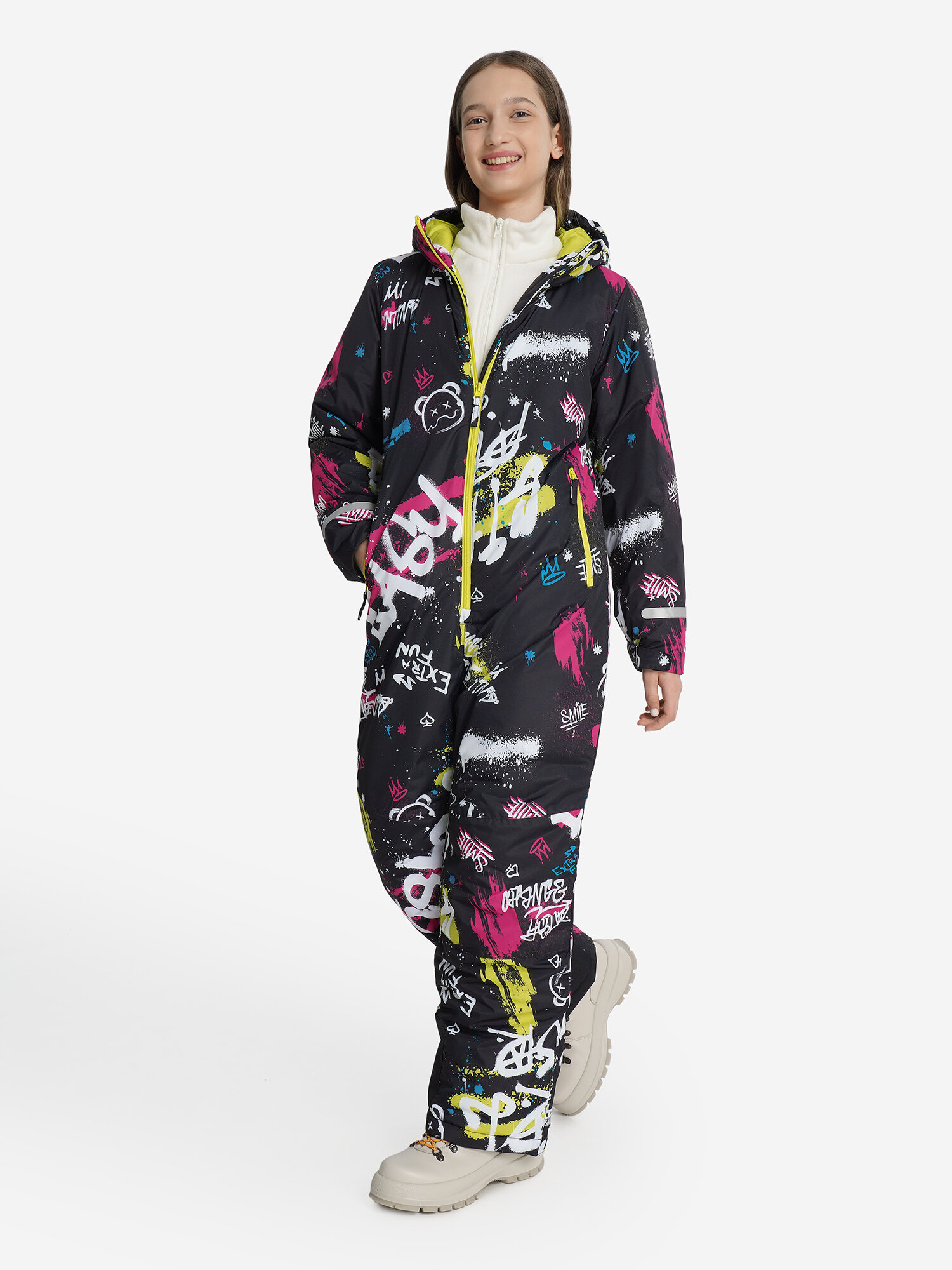 Комбинезон утеплённый De Mount Travel Girls' Padded Overall размер 140-146  черный