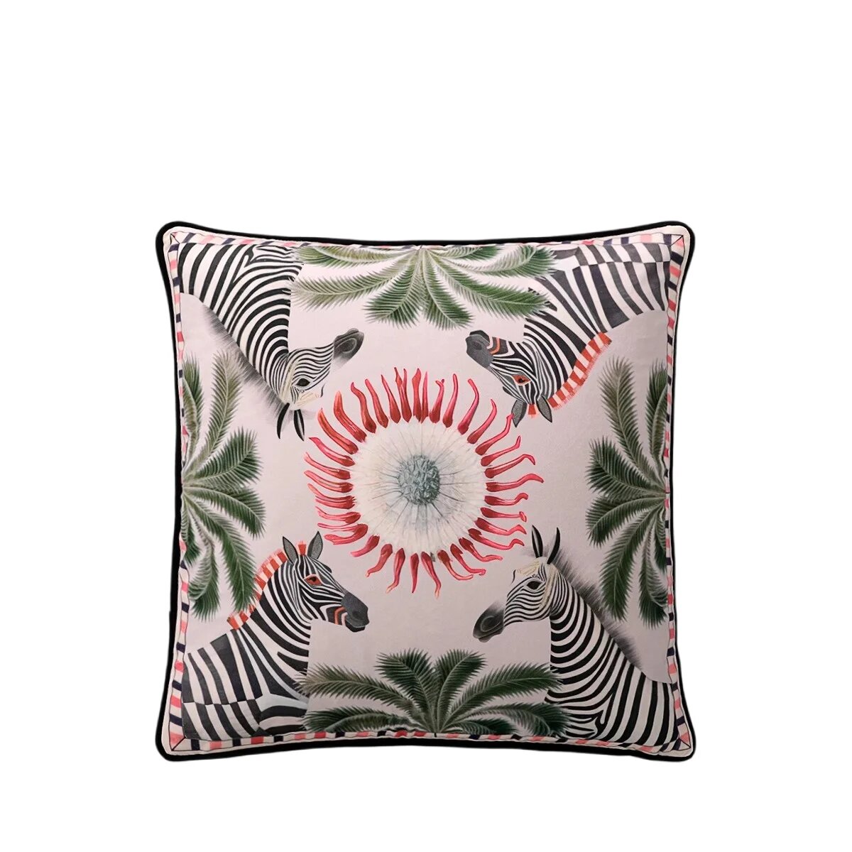 Бархатный чехол для подушки Formaso с принтом тигра 45x45 см