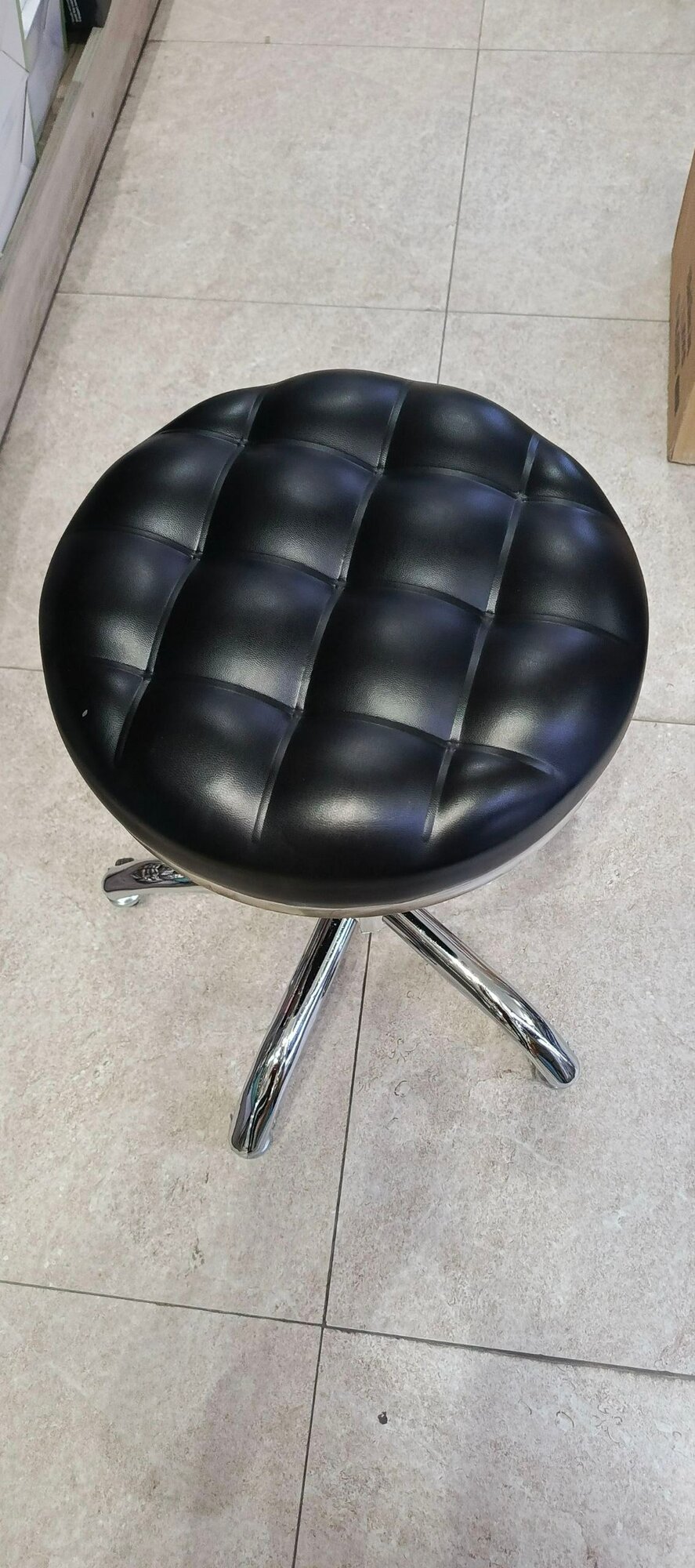 Барный стул "Без бренда", искусственная кожа, без спинка, чёрный — фото 1