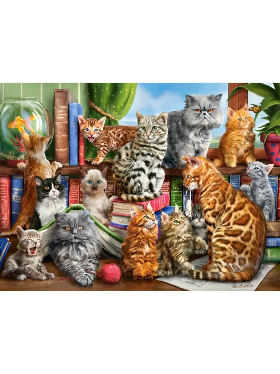 CastorLand Пазл Кошки, 2000 деталей — фото 1