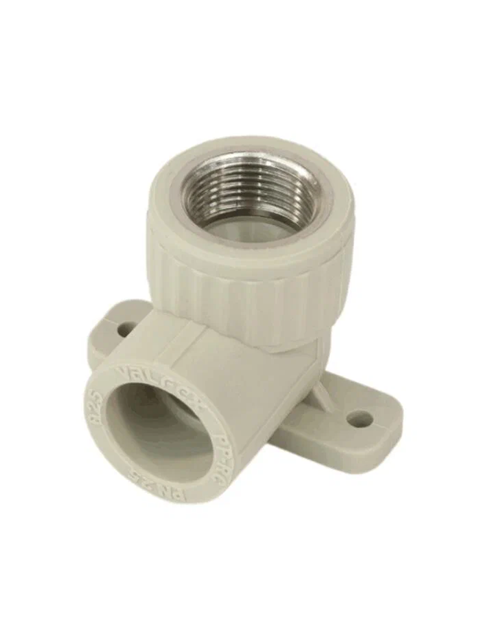 Угольник PP-R комбинированный серый Дн 20х3/4