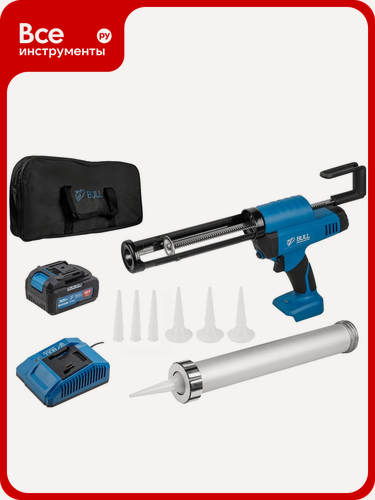 Изображение товара Аккумуляторный пистолет для герметика, BULL, BULL CG 1860 SET(1x4), сумка,