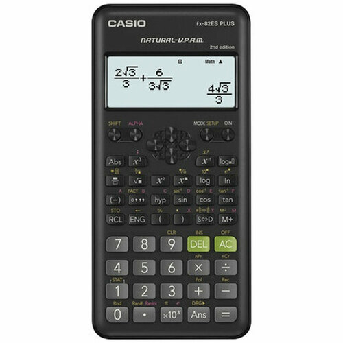 Калькулятор инженерный Casio FX-82ESPLUSBKSBEHD (162х80 мм), 252 функции, батарея, сертифицирован для ЕГЭ