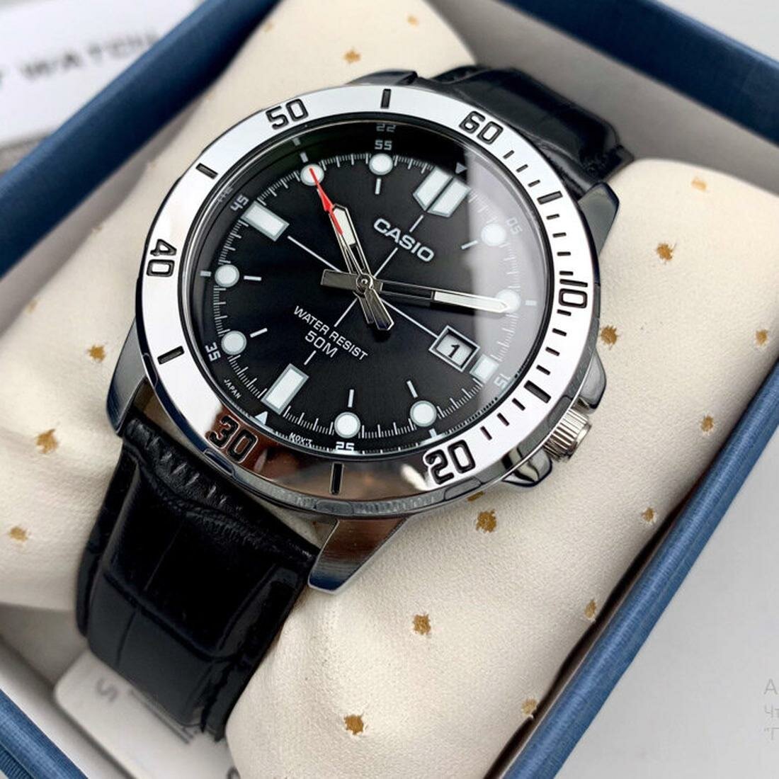 Наручные часы CASIO, серебристый/черный — фото 1