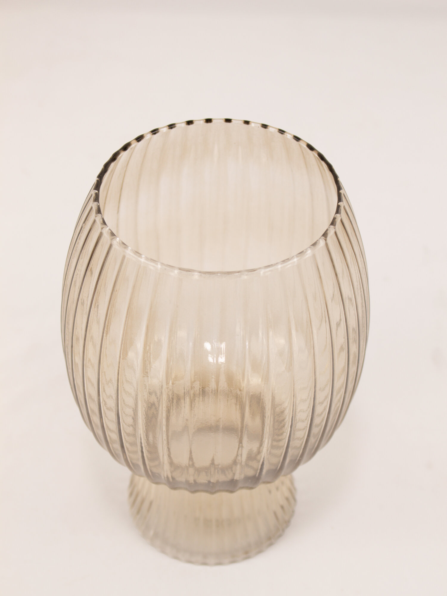 Ваза для живых и искусственных цветов, прозрачная с золотистым оттенком — фото 1