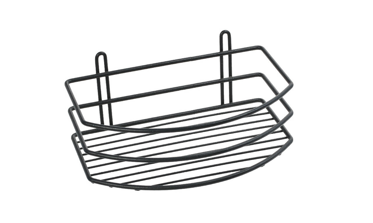 Полка Fixsen овальная 1-этажная черная металл 25x11x16 см