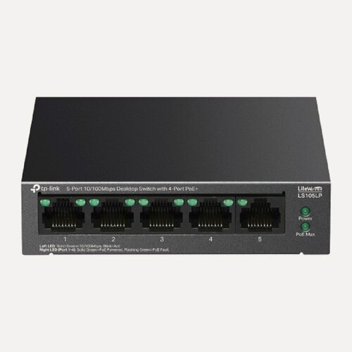 Изображение товара Коммутатор PoE LS105LP TP-LINK Для малых рабочих групп