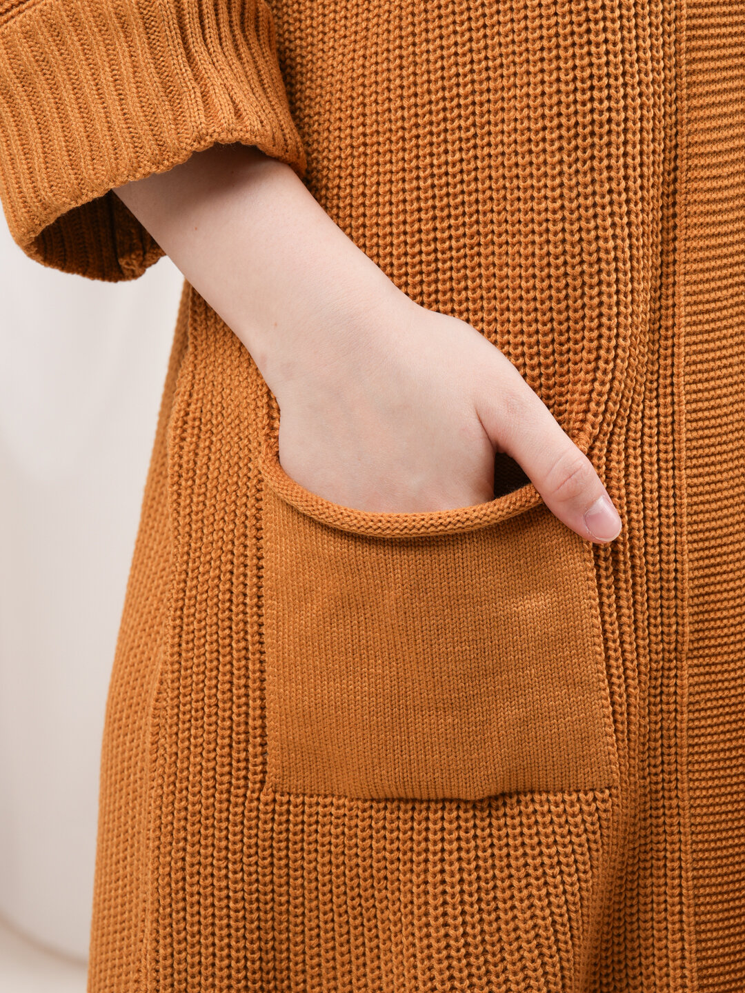 Кардиган Didov TRIKO 7003, размер 46-60, горчичный — фото 1