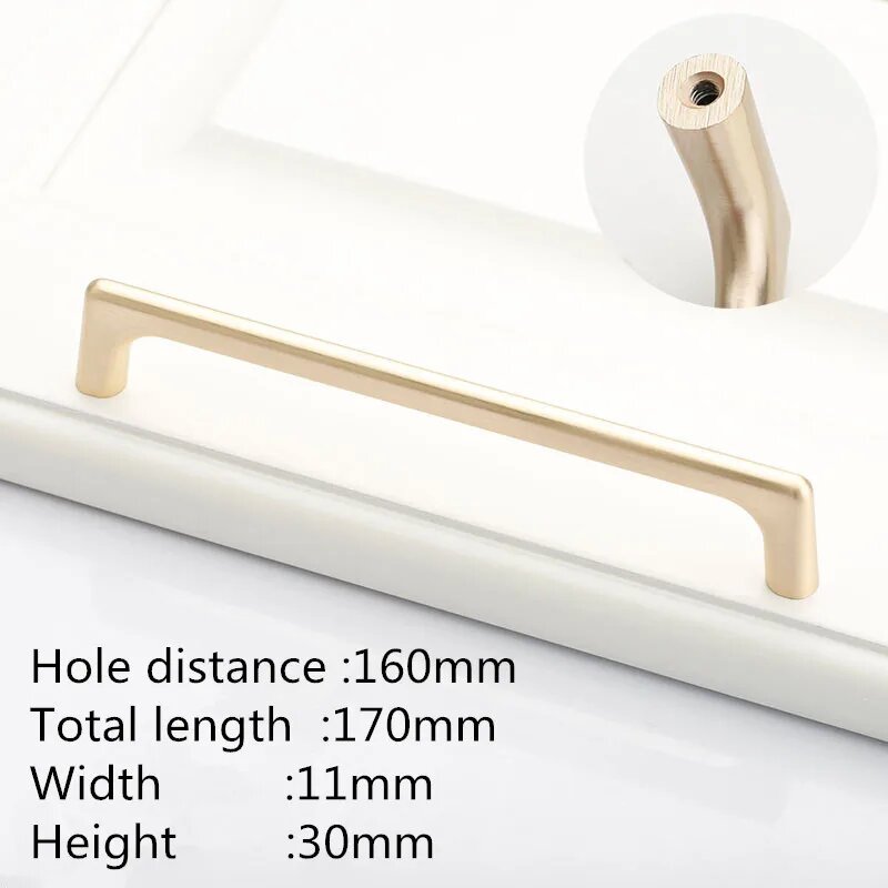 Ручки для шкафов KK&FING перламутрово-серого цвета Brushed Copper 160mm