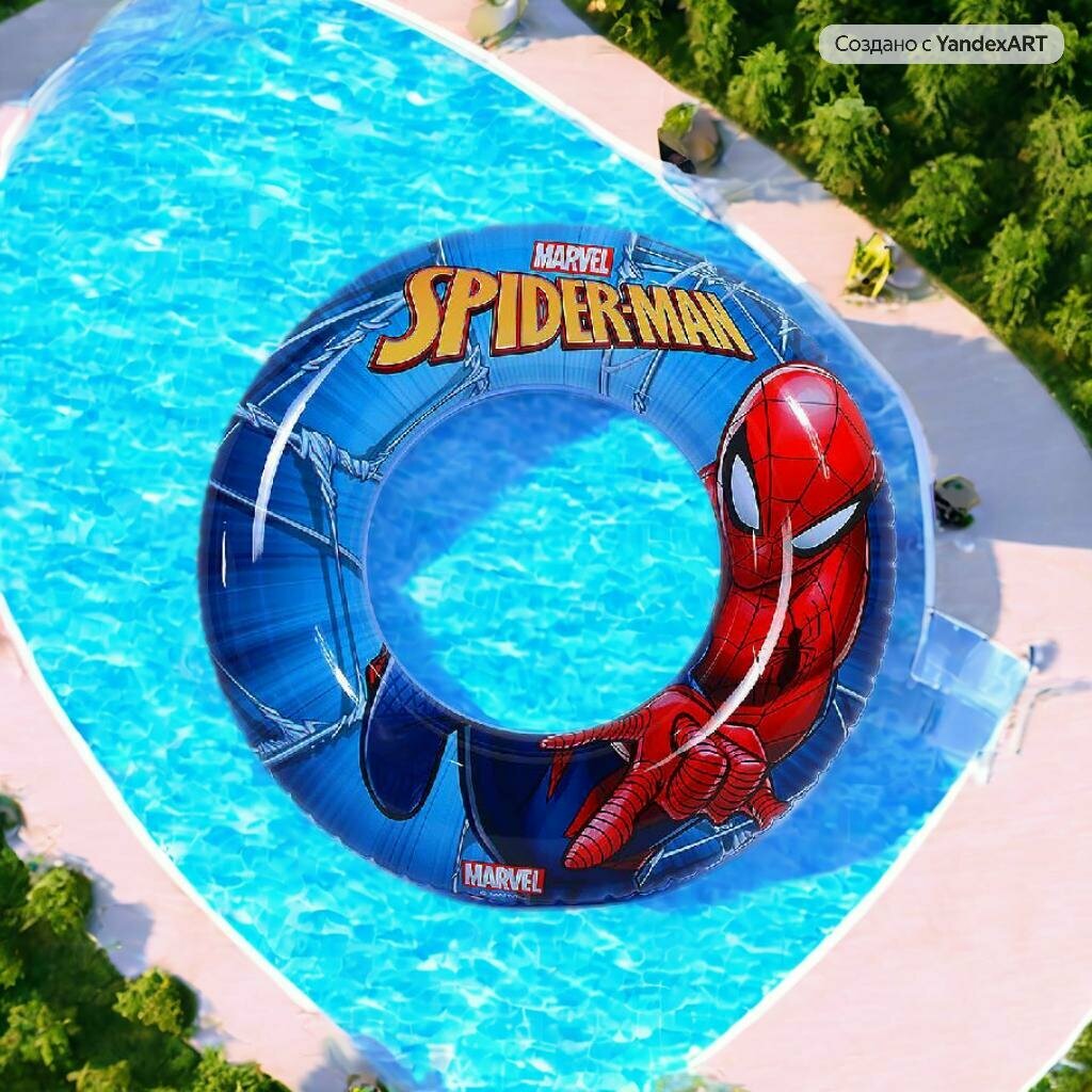 Круг балон для плавания , Spiderman, темно-синий, 70 см (6-8 лет)
