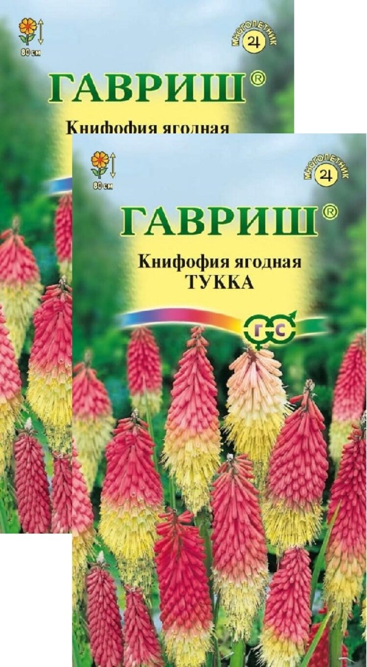 Семена Книфофия ягодная Тукка  0 05 г   2 пакета  Агрофирма Гавриш