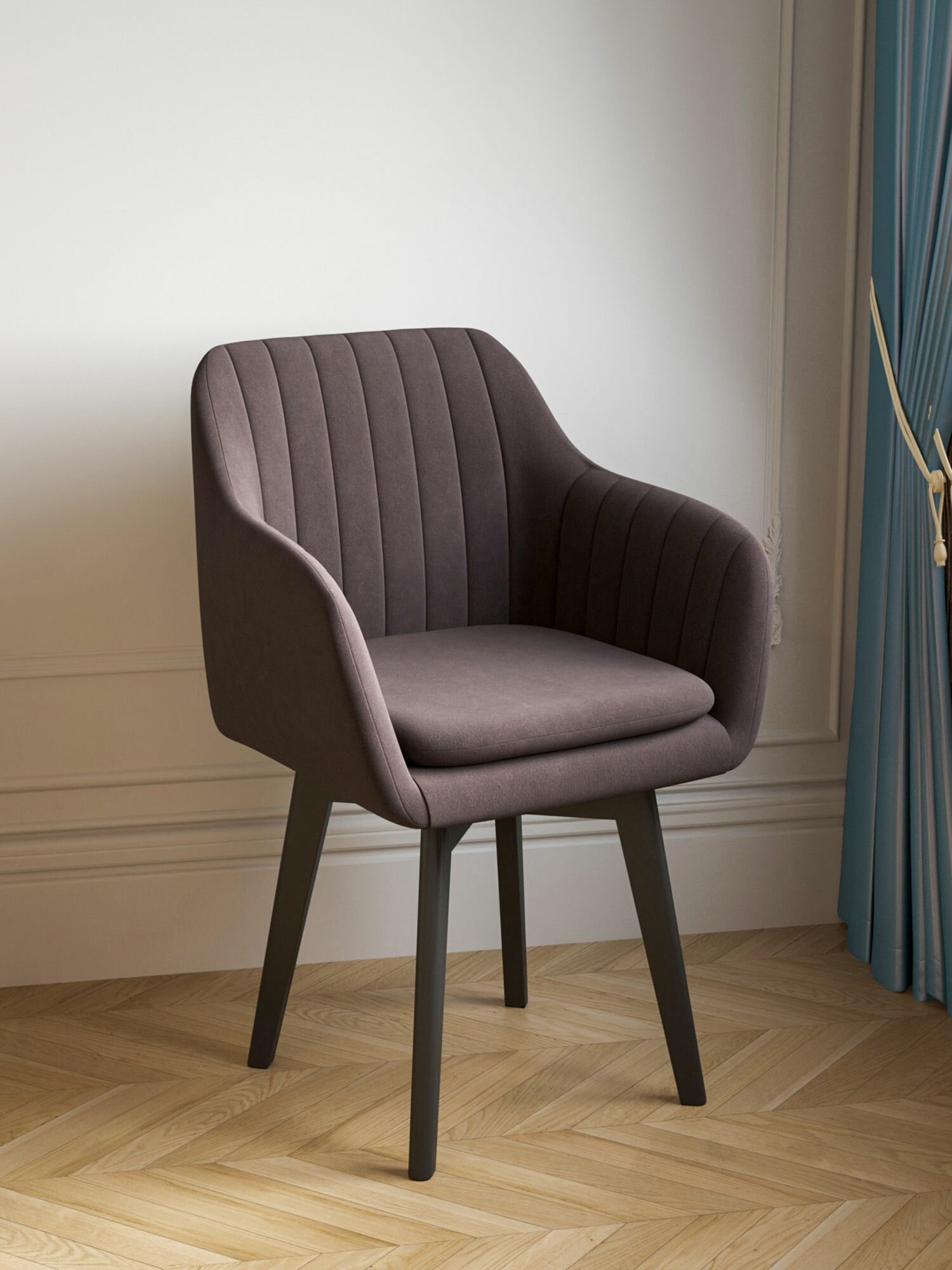 Стул обеденный Тревис XL - Катания Велюр шоколад