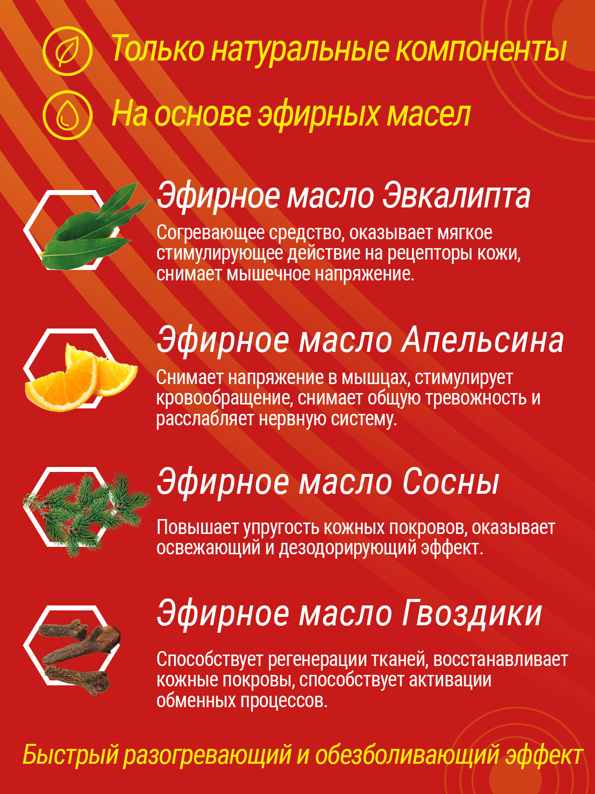 Фаст Хелф бальзам для тела при болевых ощущениях в области спины, мышц и суставов 50г — фото 1