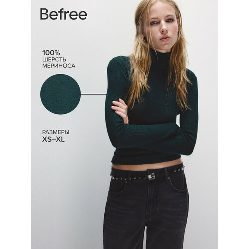 фото Водолазка befree, размер xs, изумрудный