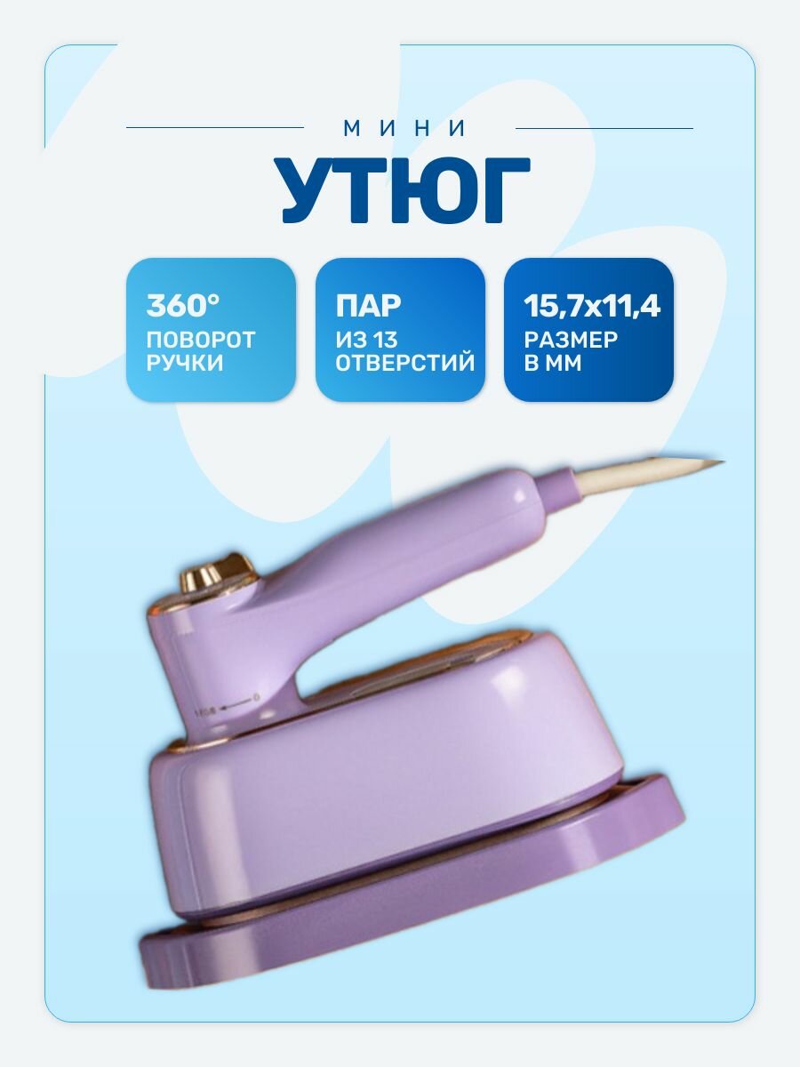 Портативный мини утюг / Вертикальный и горизонтальный отпариватель