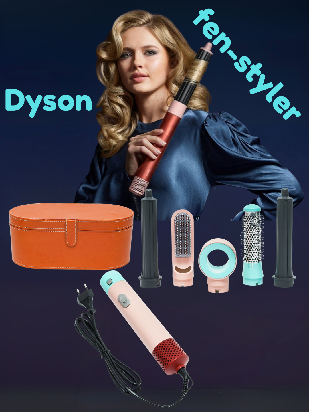 Фен Dyson 5 в 1 для всех типов волос, мультистайлер, плойка, выпрямитель, насадки для завивки и объема,