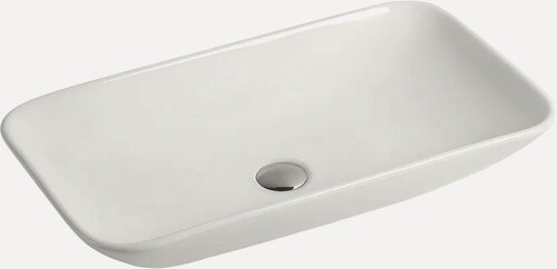 Изображение товара Накладная раковина SantiLine SL-1032 70 накладная, без отверстия под смеситель, фаянсовая, прямоугольная, раковина для ванной, белая