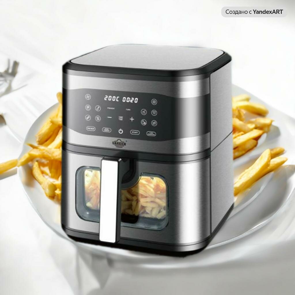 Многофункциональный аэрогриль 10в1 от Uakeen (Германия), 10л