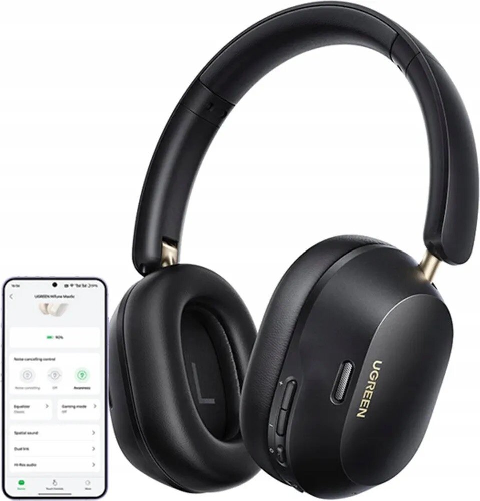 UGREEN HiTune Max5c (Black) - комфорт, мощный звук и полное погружение черные наушники (HP-203-35757)