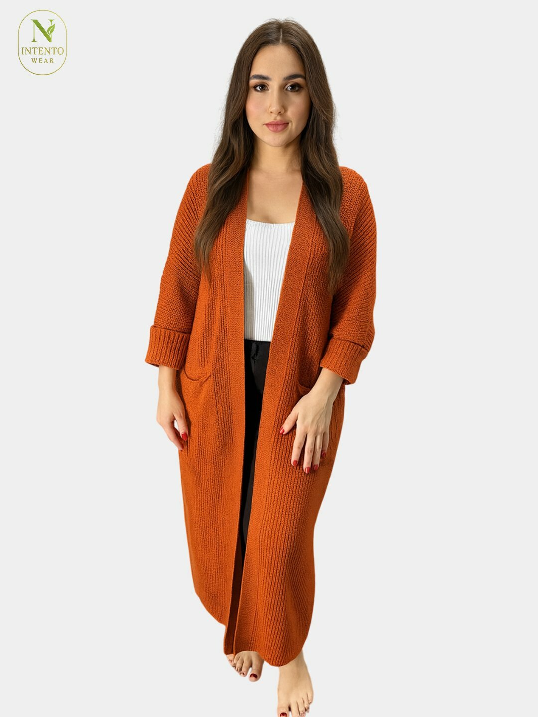 Кардиган ROYAL, размер 48-56, оранжевый — фото 1