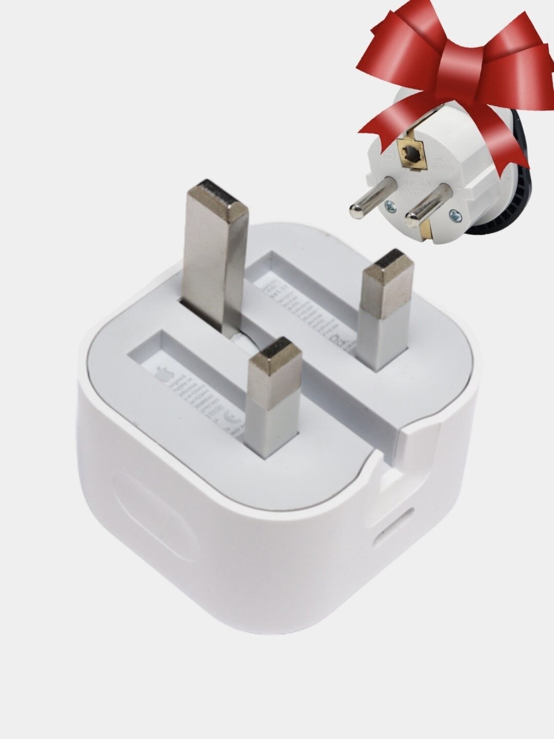 Оригинальный Зарядное устройство для айфон USB-C Power Адаптер 20Вт, для iPhone X/11/12/13/14/15/16/17 про мах — фото 1