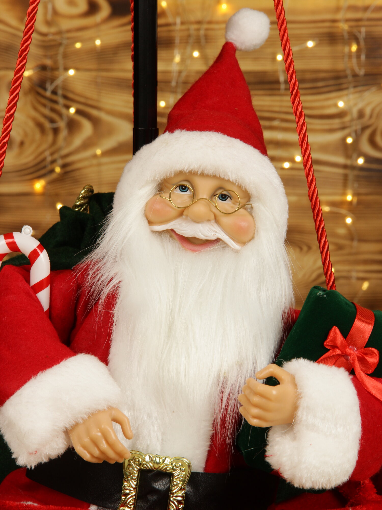 Дед мороз под елку красный, 110см, на воздушном шаре — фото 1