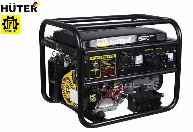 Генератор бензиновый HUTER DY 6500 LXА с АВР и электростартером (АКБ приобретается отдельно) 64/1/27