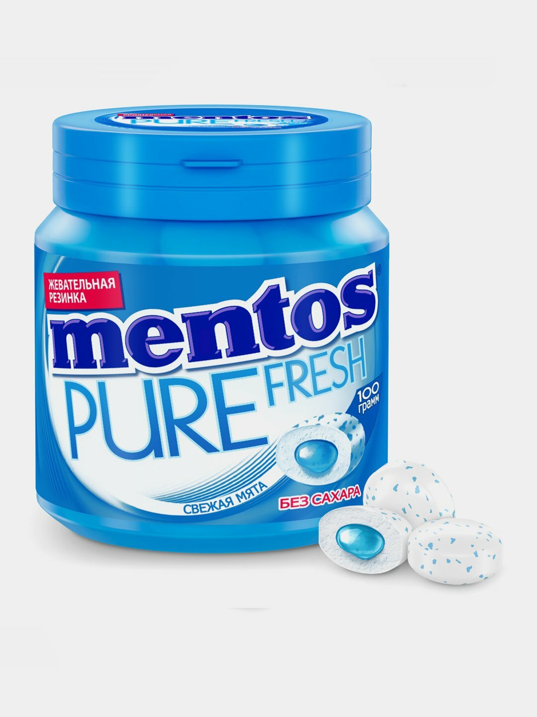 Жевательная резинка MENTOS Pure Fresh, Тутти-фрутти, без сахара, 100г