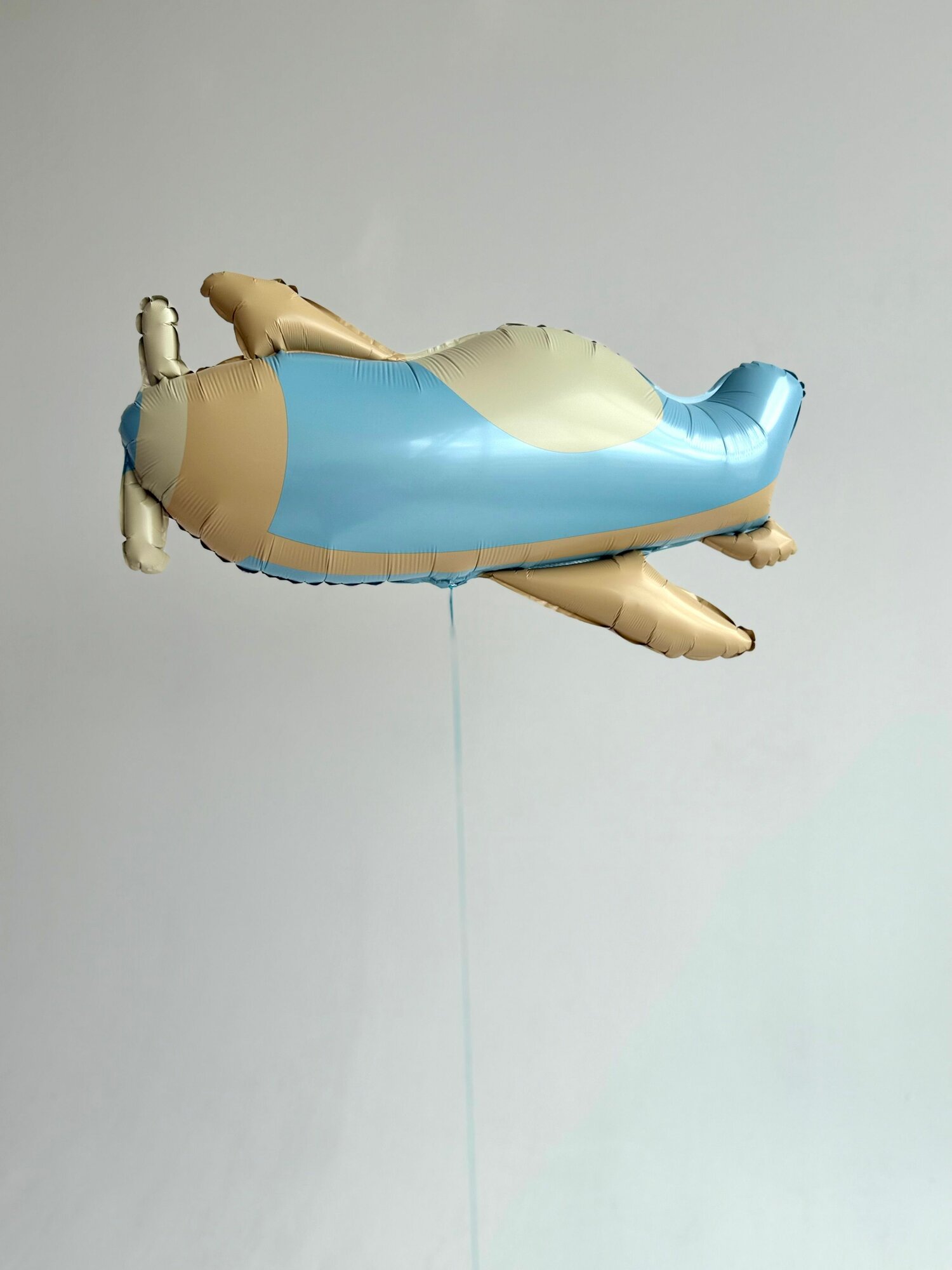 Фольгированный надутый гелием фигурный воздушный шар "Самолет ретро"