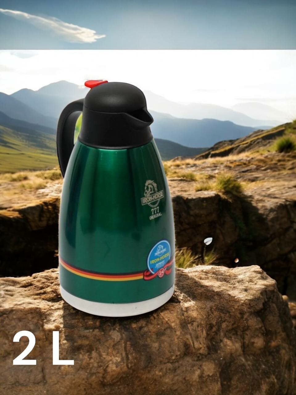 Термос из нержавеющей стали, 2 литра, для повседневного использования дома и в офисе.