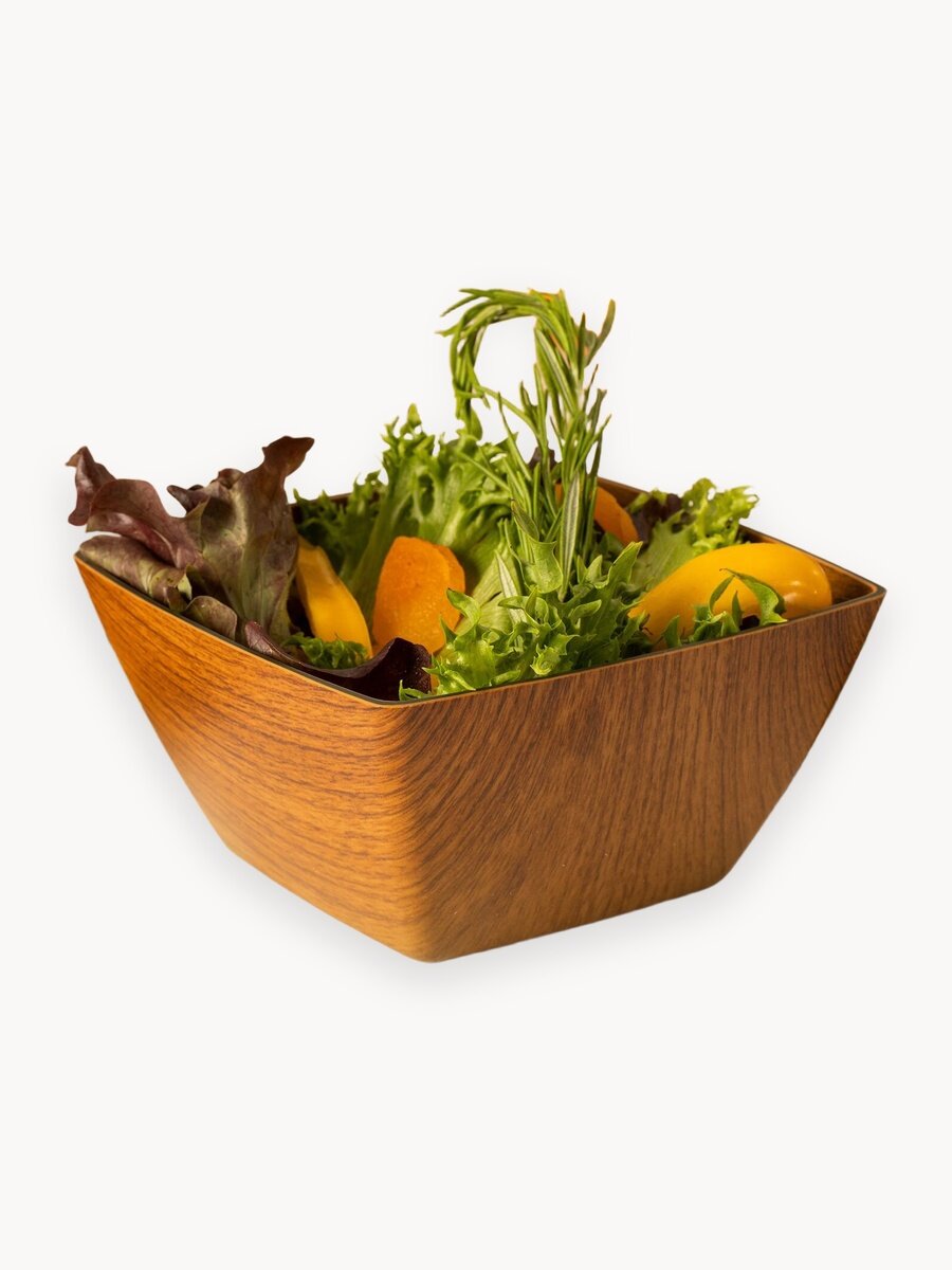 Тарелка сервировочная пластиковая, для овощей, фруктов, орехов. Размер:16X16X8CM. Цвет: Натуральный/DOROTE