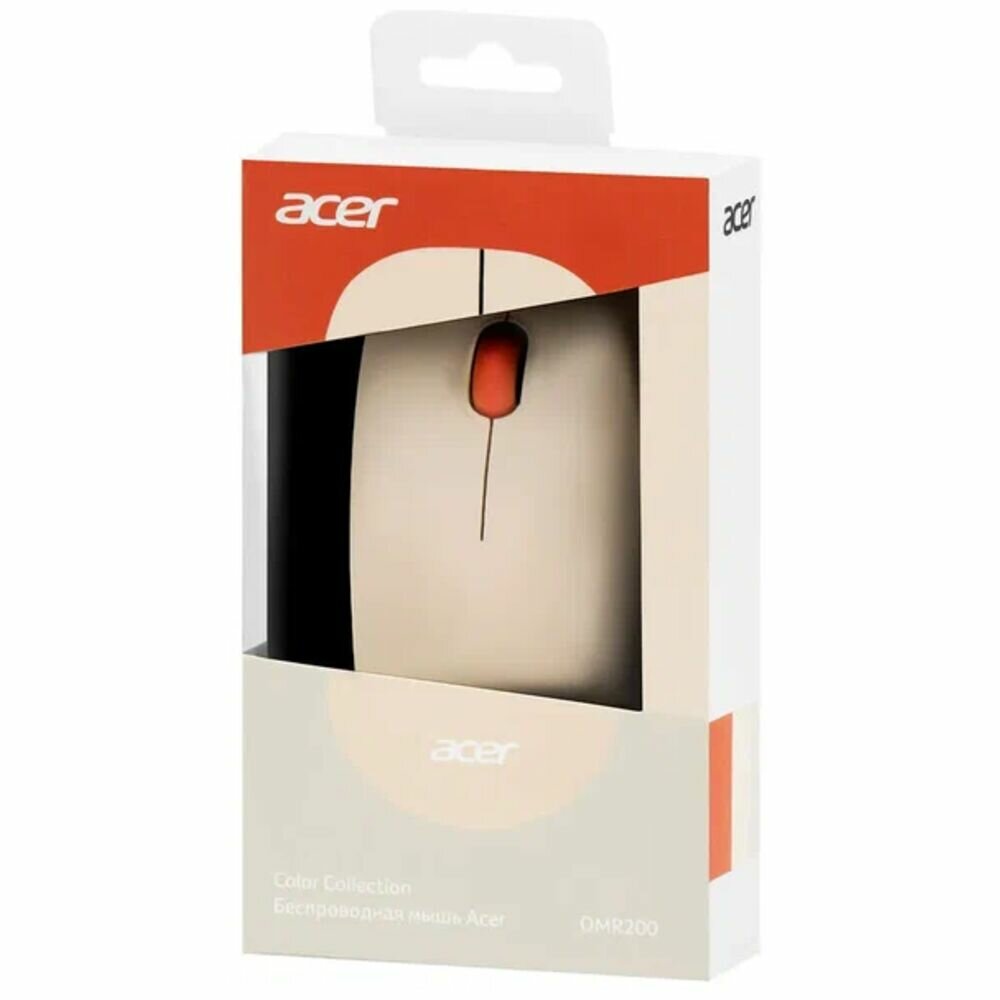 Мышь беспроводная Acer OMR200 бежевый (ZL MCEEE022)