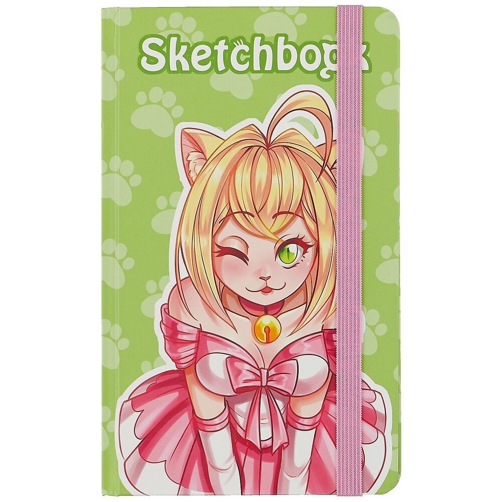 Скетчбук. Девочка-кошка, 80 листов Проф-Пресс - фото №4