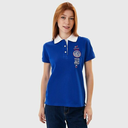 фото Поло роскосмос, размер 44, синий