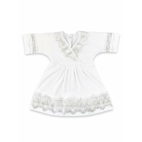 фото Крестильная рубашка красавелла, размер 80, белый