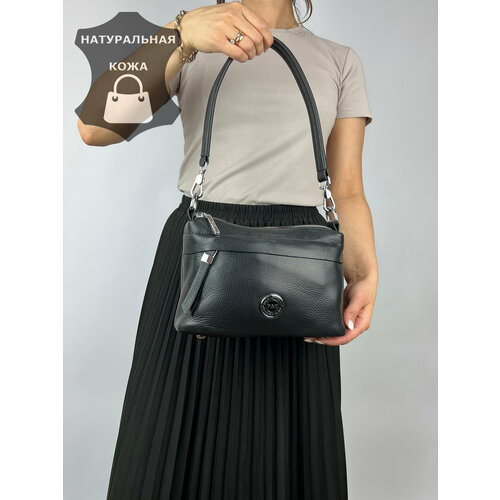 фото Сумка тоут polina & eiterou co227-b, фактура матовая, черный