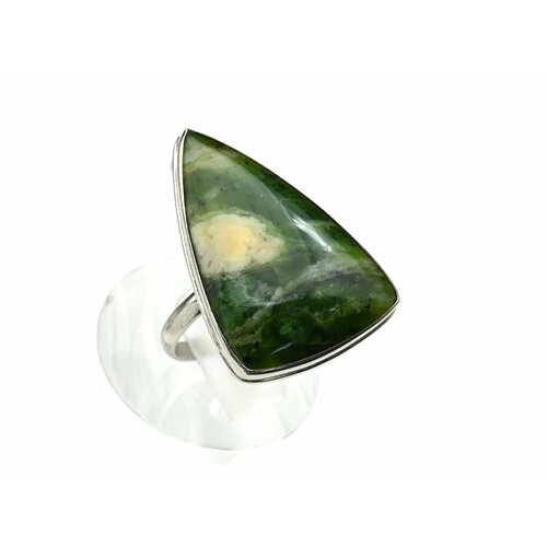 Кольцо Радуга Камня, пренит, размер 18, зеленый