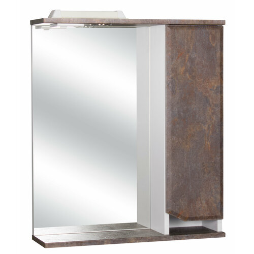 Зеркало-шкаф для ванной Flamenco, Валенсия 608/с, 60х17,5х70см, с подсветкой