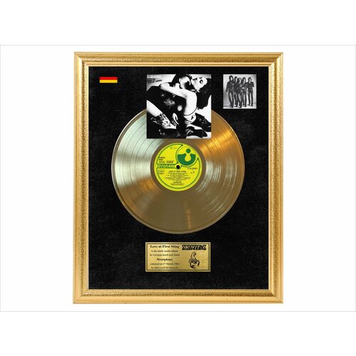 Scorpions Love at first sting золотой винил в рамке музыкальный компакт диск scorpions love at first sting 1984 г производство россия