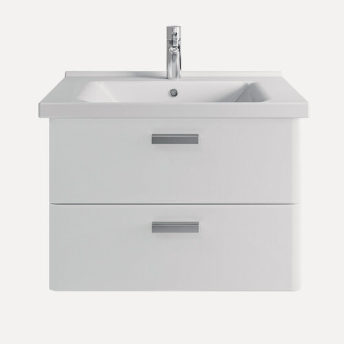 Изображение товара Тумба подвесная SanStar Gretta 70 с раковиной Миранда 70 (комплект) для ванной комнаты, белая