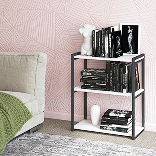 Стеллаж-полка Лофт, 3 полки, белый, ширина 50 см