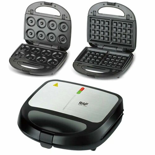 Мультимейкер 2 в 1 пончики вафли от RAF В комплекте набор c устройством от производителя в нём идут две антипригарные панели для пончиков 1шт для вафель 1 шт 260000₽