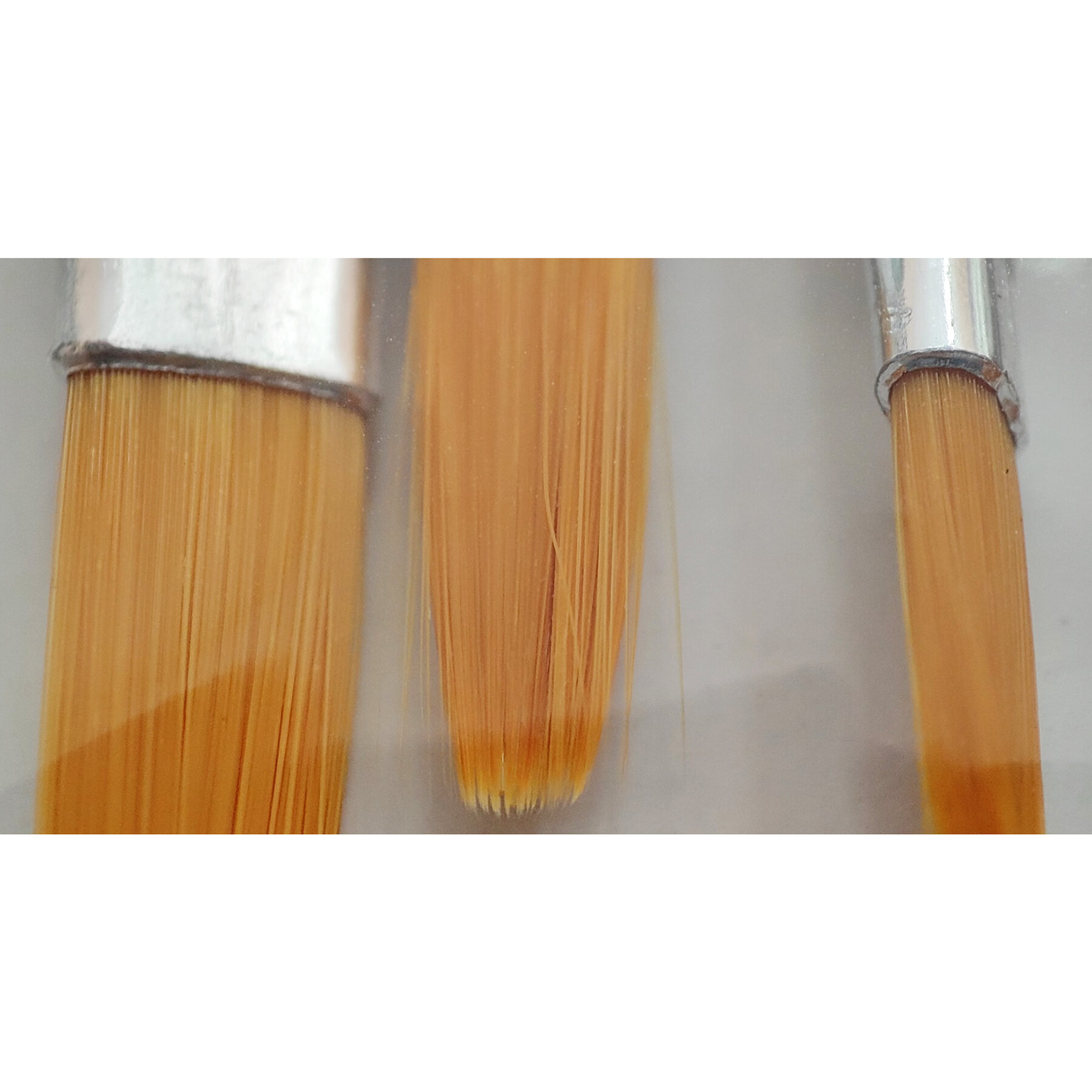 Набор кисточек из синтетического волоса, плоские, 2х6 шт, JAS (Китай)