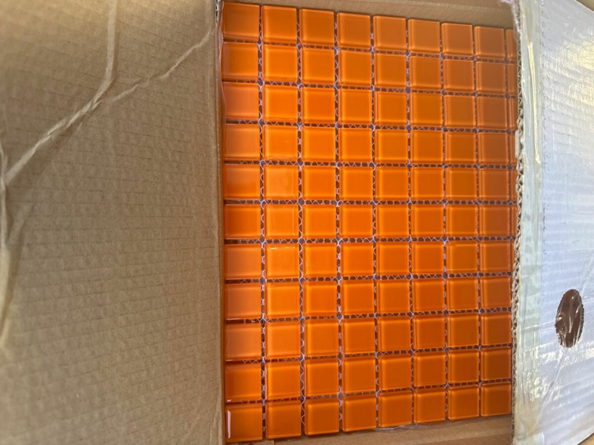 Плитка Мозаика Мозаика стеклянная Orange glass (25х25) 300х300х4 мм (шт)