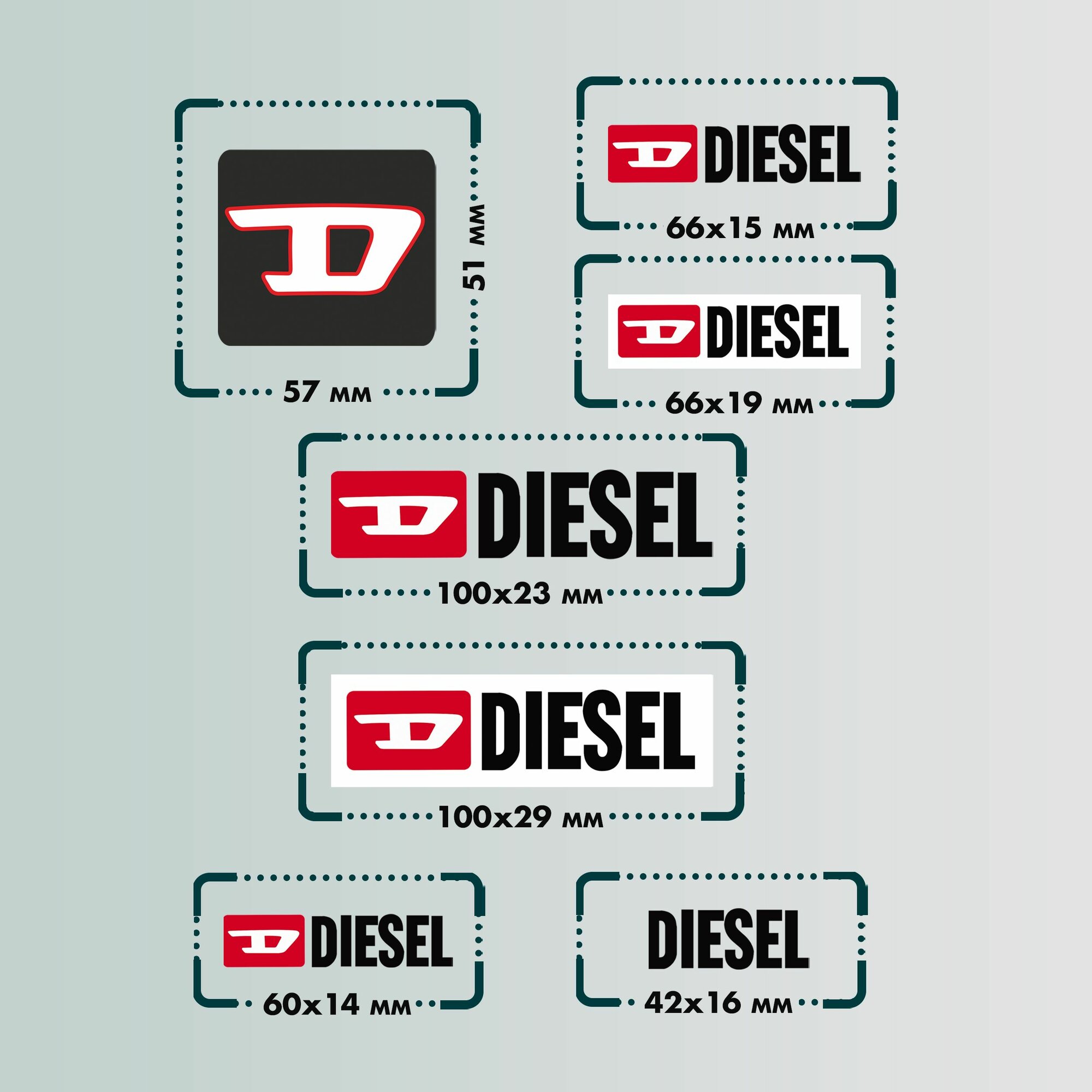 Термонаклейки на одежду Diesel — фото 1