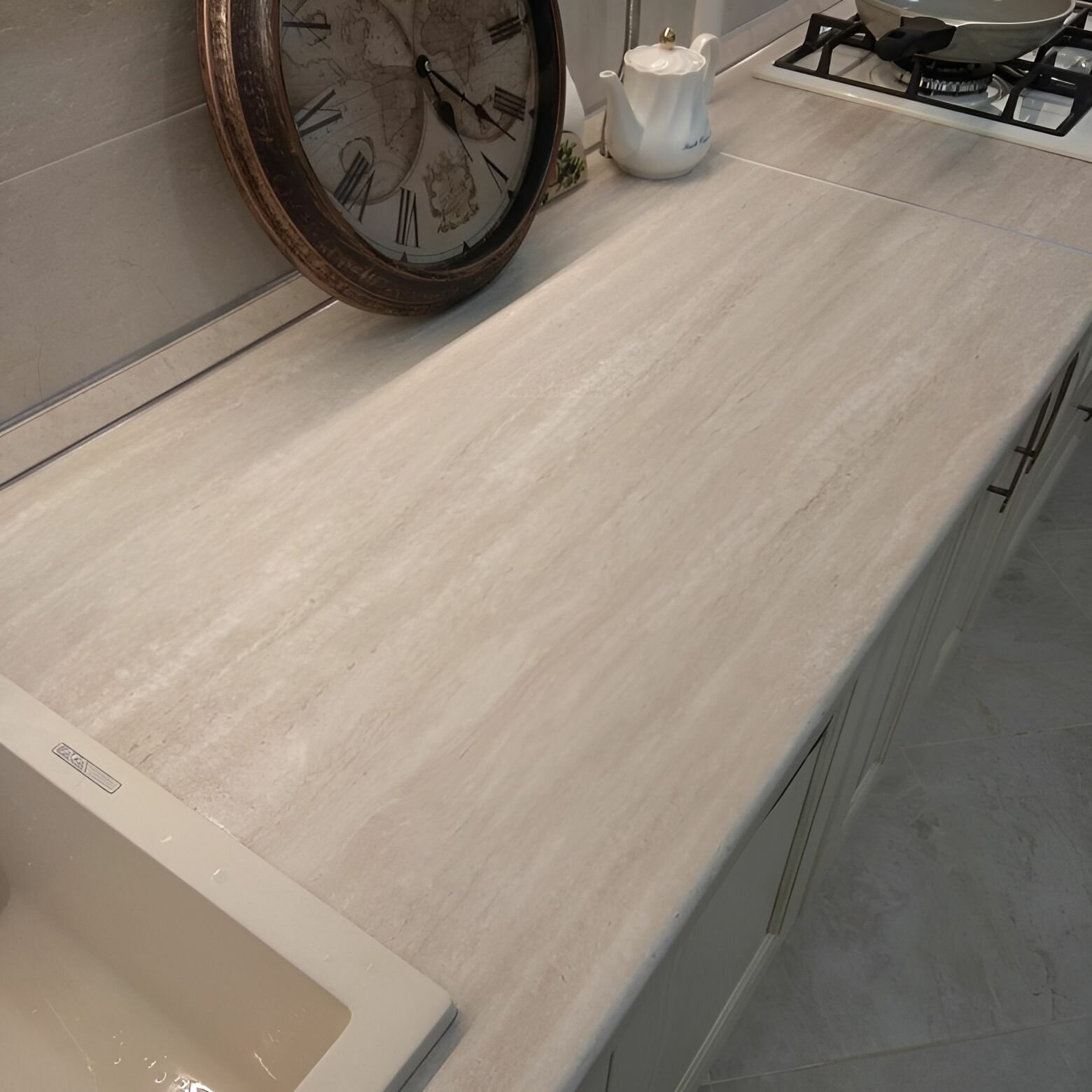 Столешница 80 * 60 см. "Ivory" + две торцевые планки, бежевая — фото 1