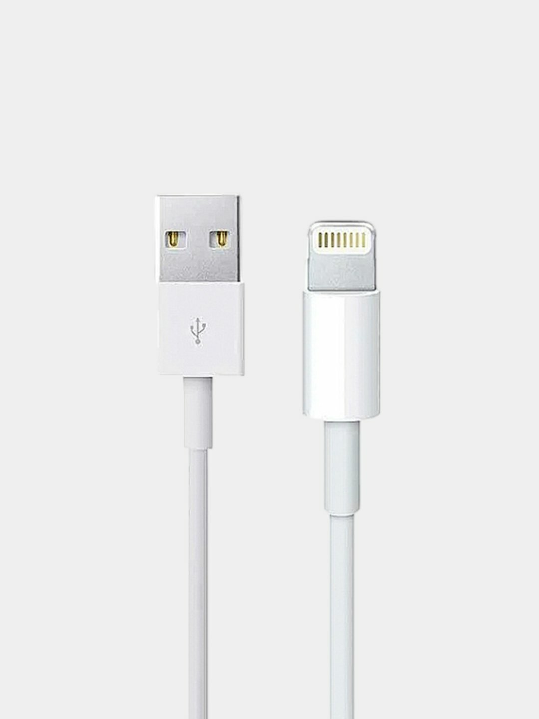 Кабель Apple USB-Lightning, для iPhone, синхронизация данных, зарядка, 1м, белый — фото 1
