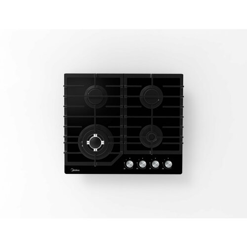 Встраиваемая газовая панель Midea, MG643TGB, закалённое стекло, 4 конфорки