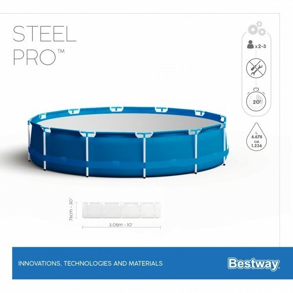 Бассейн круглый на стойках Bestway Steel Pro 56677 305 х 76 см 4678